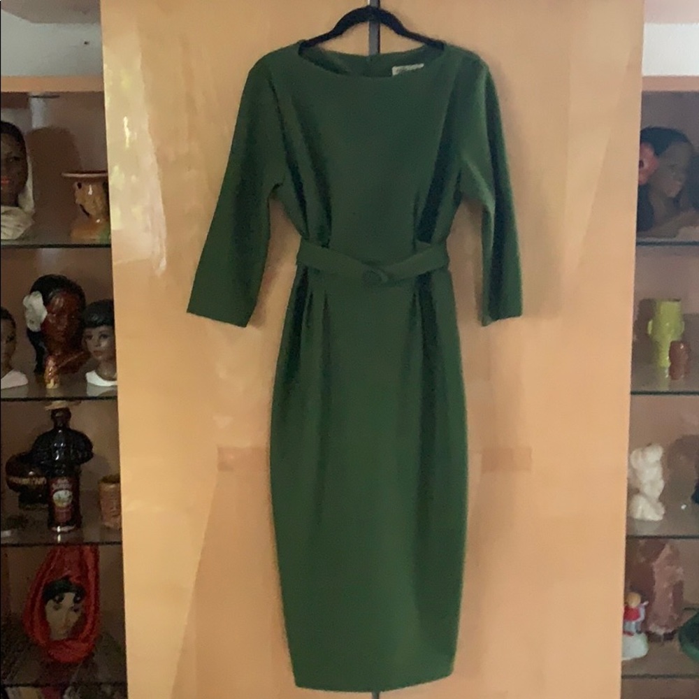 Tatyana Olive Green Wiggle Dress